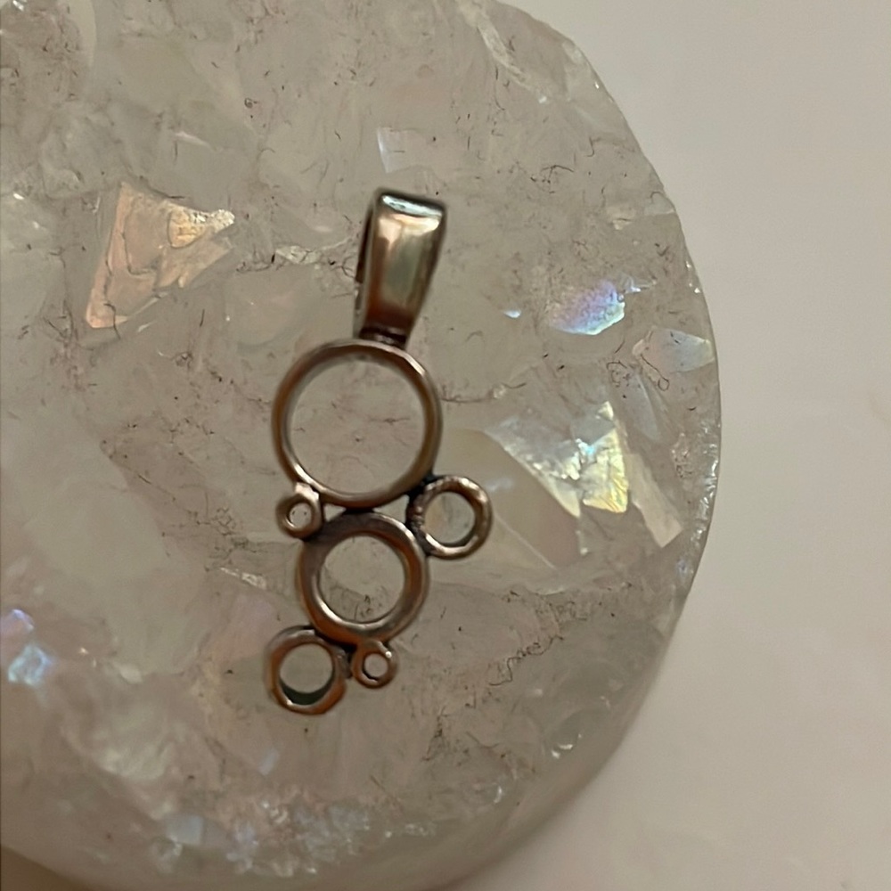 Custom sterling silver bubble pendant